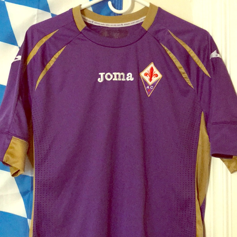 FIORENTINA SIZE LG PURPLE JERSEY STITCHED RARE!